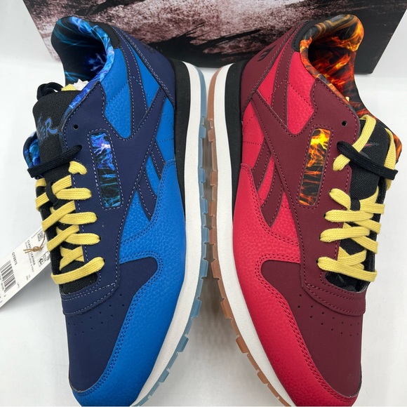 Reebok x Street Fighter Classic Leather Shoes Red Blue GY0075 Mens Size 11.5 NIB - Picture 9 of 15
